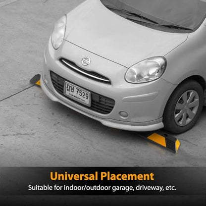 Heavy Duty Wheel Stop Garage Parking Aid for Cars & Trucks (2 Count)