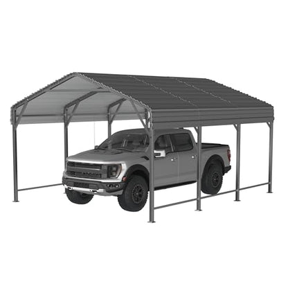 10x15 FT Metal Carport Canopy with Reinforced Base