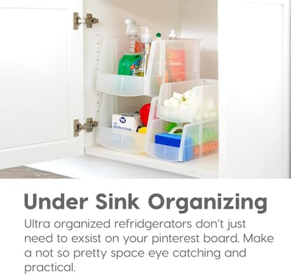 8-Pack, Medium Clear Stackable Storage Bins (8 Count)
