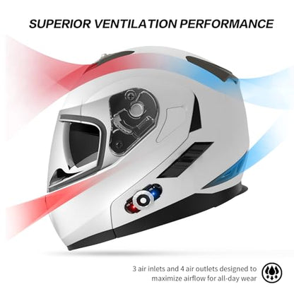 Motorcycle Helmet Bluetooth 5.0 Integrated New EPS FreedConn BM2