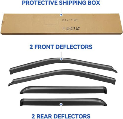Window Visors Rain Guards for 2015 (4 Count)