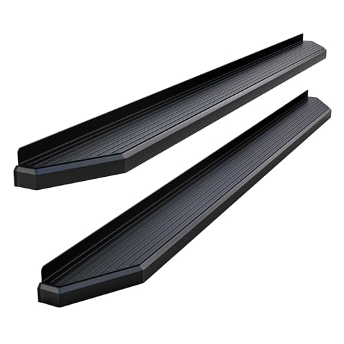 6-inch (Black Stainless Steel Flat Style) Running Boards Nerf Bars Side Steps Compatible with Ram 1500 2009-2018 Crew Cab & Ram 2500 3500 2010-2026