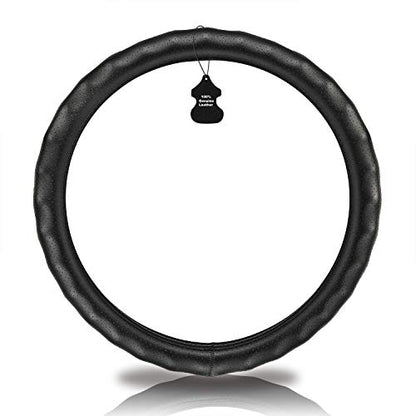 Heavy Duty Pure Cowhide Steering Wheel Cover