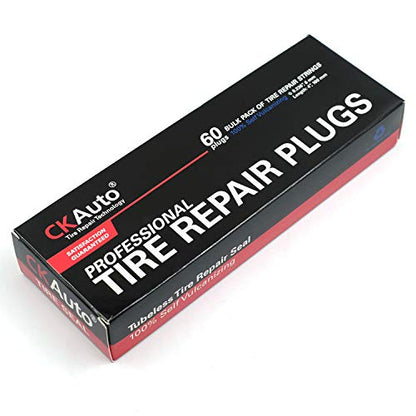60 pcs 4" Black Tire Repair Strings Tire Repair Plugs (60 Count)