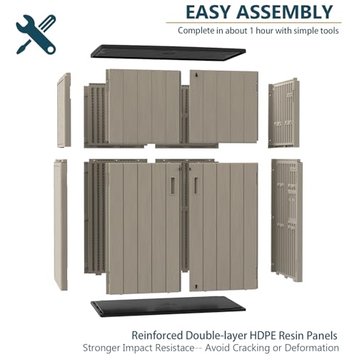57 Cu.Ft Outdoor Storage Shed Weather Resistant