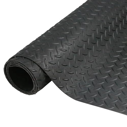 7.5'x17' Garage Floor Mat Diamond PVC Garage Flooring Anti