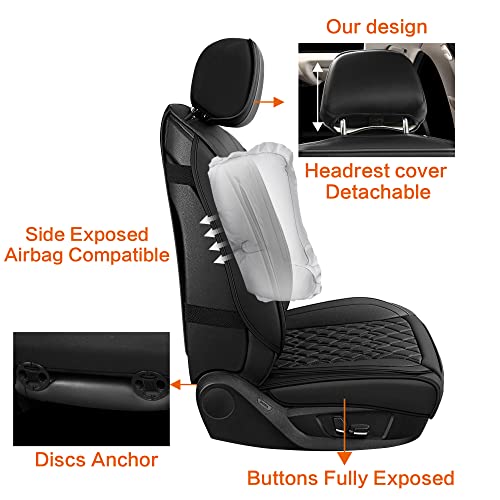Leather Car Seat Covers Front Pair