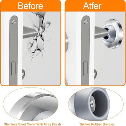 4 Pcs Door Stopper Wall Bumper Flush Mount Protector