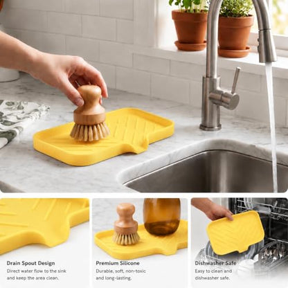Silicone Soap Dish with Drain Spout