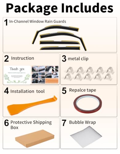 in Channel Window Rain Guard for Dodge RAM 1500 2019 (4 Count)