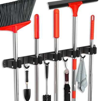 Mop and Broom Holder Wall Mount