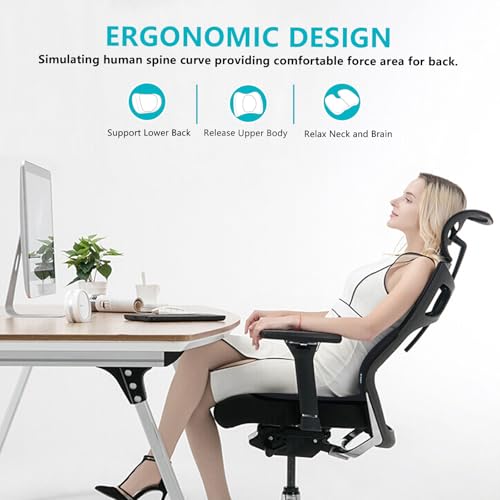Lumbar Support with Car headrest Back Pillow for Chair Headrest Pillow with Gel Memory Foam Massage Point Memory Foam Back Pillow for Office Chair