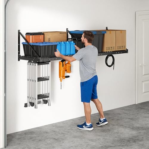 4 Pack 2x4 ft Wall Shelving Garage Storage Rack (4 Count)