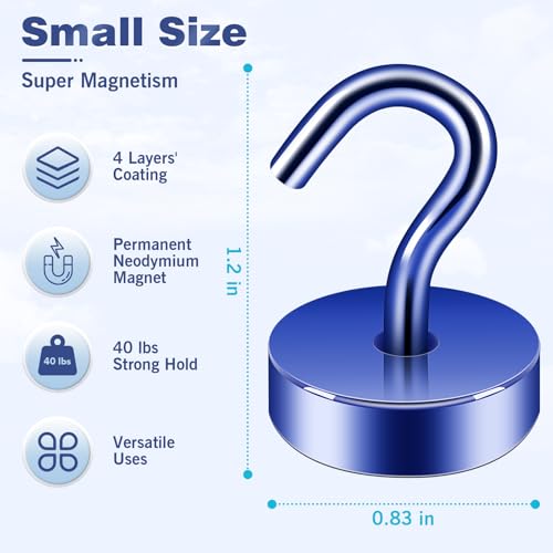 Magnetic Hooks Steel Tube Design for Cruise (10 Count)