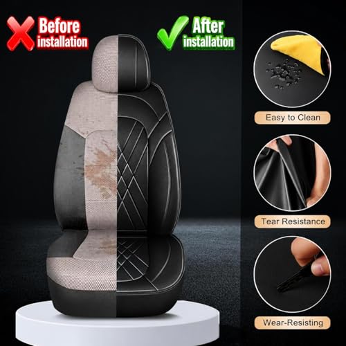 2 Front Car Seat Covers for Toyota RAV4 2013