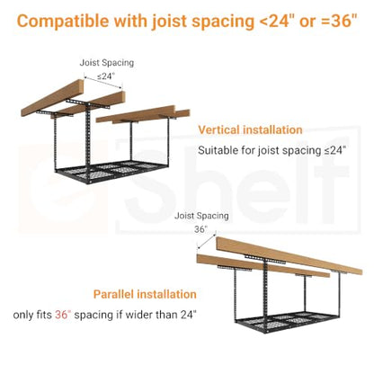 3x8ft Overhead Ceiling Garage Storage Rack