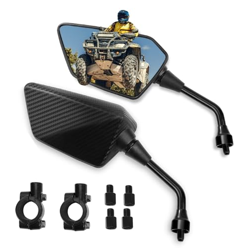 ATV Mirror Side Rearview Mirrors for Bike Motorcycle Scooter (2 Count)