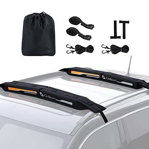 Universal Soft Roof Rack Pads for Kayak（Black）