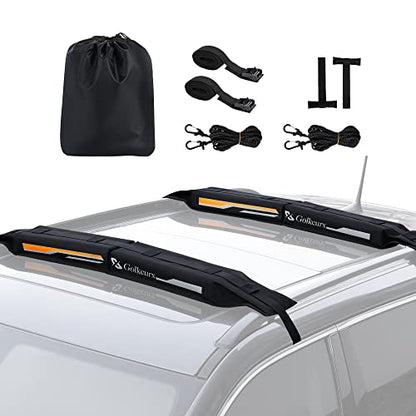 Universal Soft Roof Rack Pads for Kayak（Black）