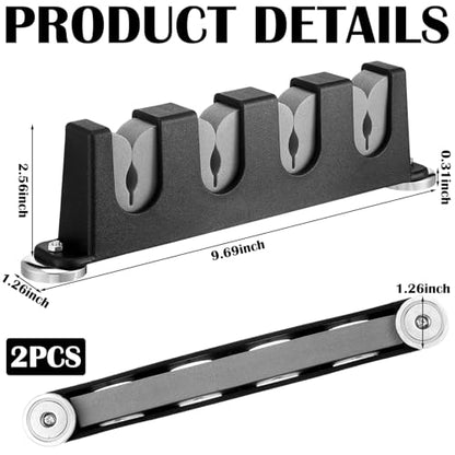 2 Pcs Magnetic Fishing Rod Holder for Car Fishing Pole Rack Vertical Rod Storage Holders for Truck Bed Boat Wall Garage Door (2 Count)
