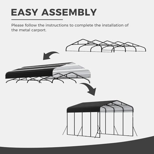 12x20 FT Metal Carport