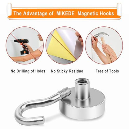 Magnetic Hooks 30lbs Strong Magnets Hook 18 Pack