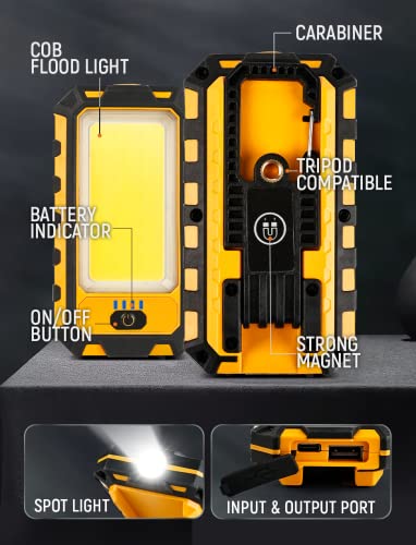 LED Rechargeable Magnetic Work Light 40W 1500Lumens