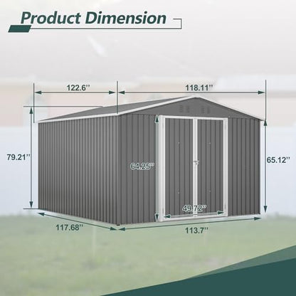 10x10 FT Outdoor Storage Shed