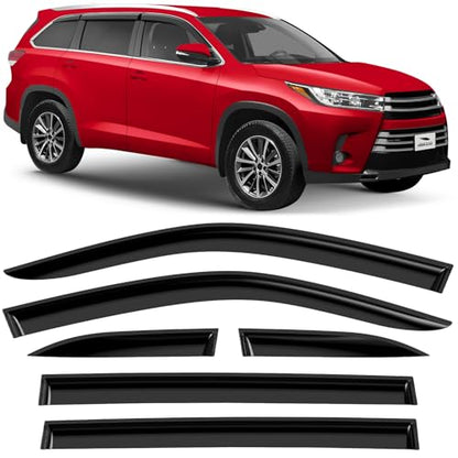 Tape on Extra Durable Rain Guards for Toyota Highlander 2014