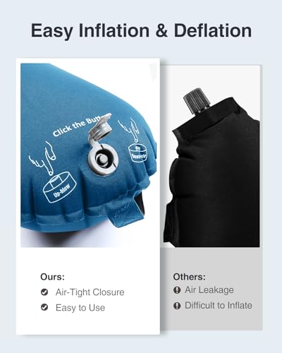 Inflatable Lumbar Pillow for Airplane Travel