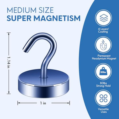 Magnetic Hooks Steel Tube Design for Cruise (10 Count)