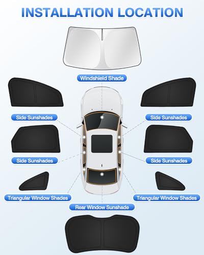 Sunshades for Ford Edge 2015 (8 Count)