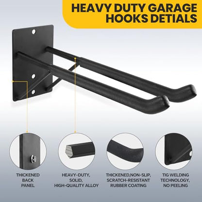 14" Large Heavy Duty Garage Hooks (4 Count)