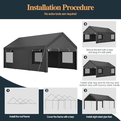 Carport 10' x 20' Heavy Duty Portable Garage