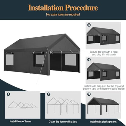 Carport 10' x 20' Heavy Duty Portable Garage