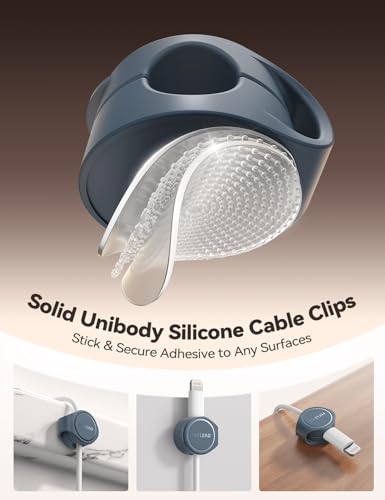 8 Pack Silicone Cord Organizer Magnetic Cable Clips (8 Count)