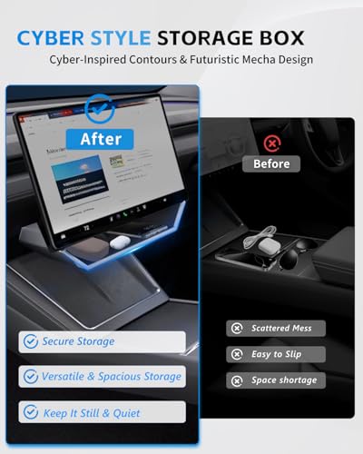 Upgraded for Tesla Model Y Juniper Under Screen Storage Organizer 2025