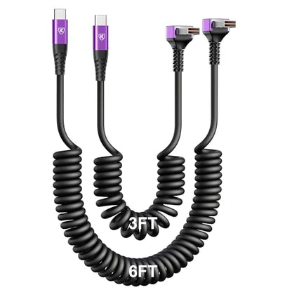 90 Degree USB A to USB C Cable (2 Count)