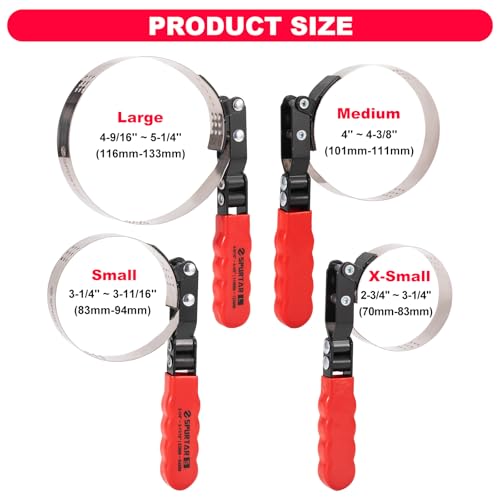 7pcs Swivel Oil Filter Wrench Set (7 Count)