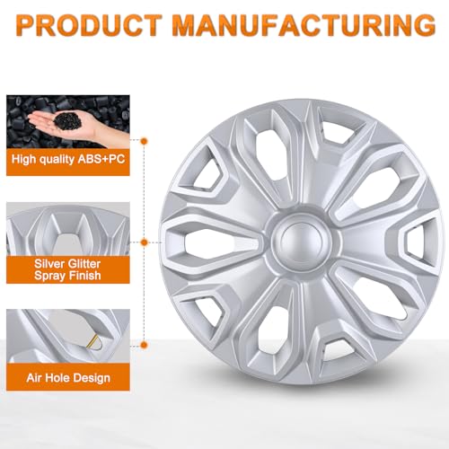 Wheel Cover Hubcaps 16 Inch for Ford Transit 150 250 350 350HD 2015 16 17 18 19 20 21 22 23 24 2025 Steel Wheel with 5 Lug 16 Hub Caps Set of 4 Rim Protector Wheel Covers Replacement (4 Count)