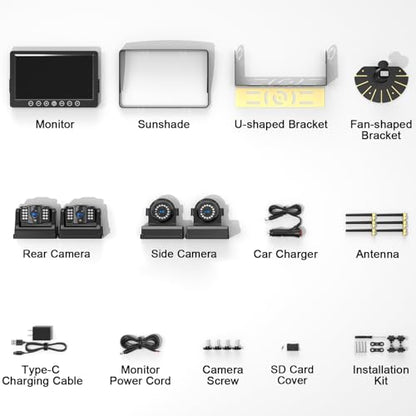HD 1080P 9" Magnetic Wireless Backup Camera