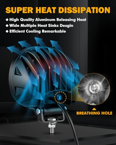 4 Inch 90W LED Amber Driving Pods (2 Count)
