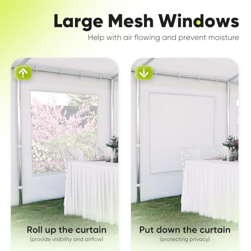 20x30ft Heavy Duty Party Tent Outdoor Canopy with Mesh Windows