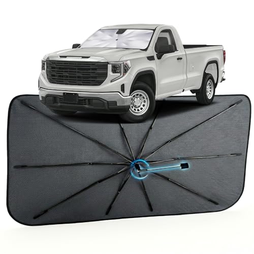 Car Windshield Sun Shade Umbrella for GMC Sierra 1500 2500 3500 2019