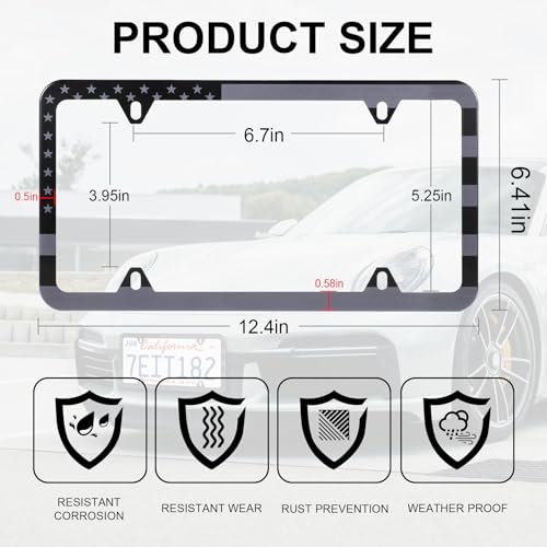American Flag License Plate Frames