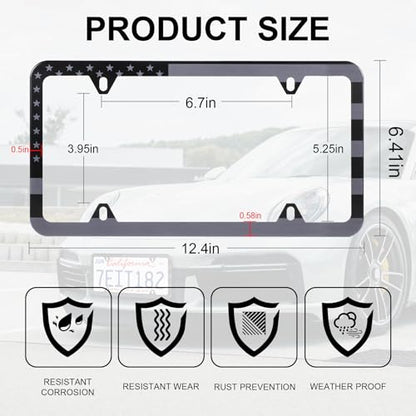 American Flag License Plate Frames