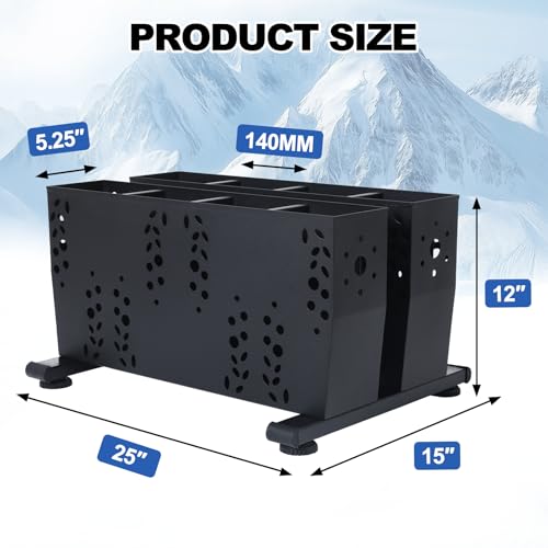 Freestanding Ski Storage Rack for 4 Pairs