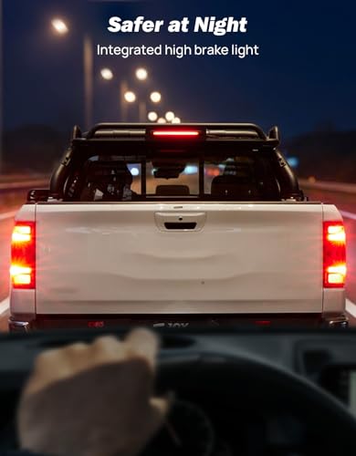 Roll Bar for Full Size Truck with Cargo Basket & Brake Light