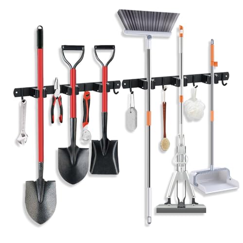 2 Pack Broom Hanger and Mop Holder (2 Count)