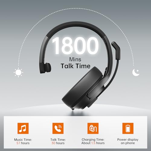Upgrated Trucker Bluetooth Headset with ENC Microphone